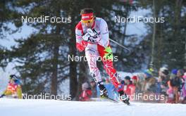 13.12.2012, Canmore, Canada (CAN): Frederic Touchette (CAN), Fischer, Swix, Salomon, One Way  - FIS world cup cross-country, mass men, Canmore (CAN). www.nordicfocus.com. © Roycroft/NordicFocus. Every downloaded picture is fee-liable.