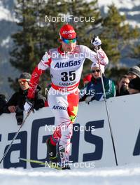 13.12.2012, Canmore, Canada (CAN): Kevin Sandau (CAN), Fischer, Swix, Rottefella, One Way  - FIS world cup cross-country, mass men, Canmore (CAN). www.nordicfocus.com. © Roycroft/NordicFocus. Every downloaded picture is fee-liable.