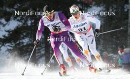 13.12.2012, Canmore, Canada (CAN): Keishin Yoshida (JPN), Fischer, Swix, Alpina, Rottefella followed by Jens Eriksson (SWE), Fischer, Swix, Salomon, Craft  - FIS world cup cross-country, mass men, Canmore (CAN). www.nordicfocus.com. © Roycroft/NordicFocus. Every downloaded picture is fee-liable.