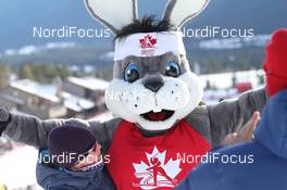 13.12.2012, Canmore, Canada (CAN): The mascot - FIS world cup cross-country, mass men, Canmore (CAN). www.nordicfocus.com. © Roycroft/NordicFocus. Every downloaded picture is fee-liable.