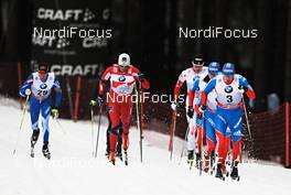 30.12.2012, Oberhof, Germany (GER): (l-r): Matti Heikkinen (FIN), Petter Northug (NOR), Alexander Legkov (RUS) - FIS world cup cross-country, tour de ski, pursuit men, Oberhof (GER). www.nordicfocus.com. © Felgenhauer/NordicFocus. Every downloaded picture is fee-liable.