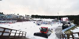 30.12.2012, Oberhof, Germany (GER): crowded DKB Arena seen from the snowless bridge - FIS world cup cross-country, tour de ski, pursuit men, Oberhof (GER). www.nordicfocus.com. © Felgenhauer/NordicFocus. Every downloaded picture is fee-liable.
