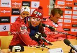 28.12.2012, Oberhof, Germany (GER): Justyna Kowalczyk (POL) at the press conference - FIS world cup cross-country, tour de ski, training, Oberhof (GER). www.nordicfocus.com. © Felgenhauer/NordicFocus. Every downloaded picture is fee-liable.