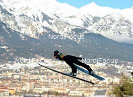 04.01.2012, Innsbruck, Austria (AUT): Peter Prevc (SLO), Elan - FIS world cup ski jumping, four hills tournament, individual HS130, Innsbruck (AUT). www.nordicfocus.com. © Felgenhauer/NordicFocus. Every downloaded picture is fee-liable.