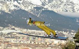04.01.2012, Innsbruck, Austria (AUT): Maximilian Mechler (GER), fluege.de - FIS world cup ski jumping, four hills tournament, individual HS130, Innsbruck (AUT). www.nordicfocus.com. © Felgenhauer/NordicFocus. Every downloaded picture is fee-liable.