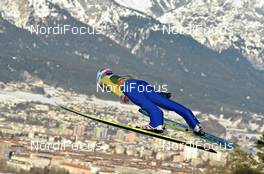04.01.2012, Innsbruck, Austria (AUT): Simon Ammann (SUI), Fischer - FIS world cup ski jumping, four hills tournament, individual HS130, Innsbruck (AUT). www.nordicfocus.com. © Felgenhauer/NordicFocus. Every downloaded picture is fee-liable.