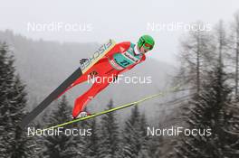 04.02.2012, Val di Fiemme, Italy (ITA): Dennis Kornilov (RUS), Fischer - FIS world cup ski jumping, individual HS134, Val di Fiemme (ITA). www.nordicfocus.com. © Manzoni/NordicFocus. Every downloaded picture is fee-liable.
