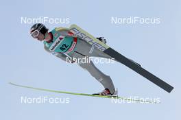 03.02.2012, Val di Fiemme, Italy (ITA): Rune Velta (NOR), Fischer - FIS world cup ski jumping, qualification, Val di Fiemme (ITA). www.nordicfocus.com. © Manzoni/NordicFocus. Every downloaded picture is fee-liable.