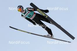 03.02.2012, Val di Fiemme, Italy (ITA): Peter Prevc (SLO), Elan - FIS world cup ski jumping, qualification, Val di Fiemme (ITA). www.nordicfocus.com. © Manzoni/NordicFocus. Every downloaded picture is fee-liable.