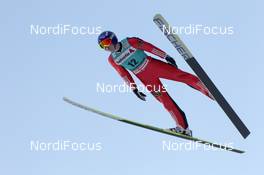 03.02.2012, Val di Fiemme, Italy (ITA): Anton Kalinitschenko (RUS), Fischer - FIS world cup ski jumping, qualification, Val di Fiemme (ITA). www.nordicfocus.com. © Manzoni/NordicFocus. Every downloaded picture is fee-liable.