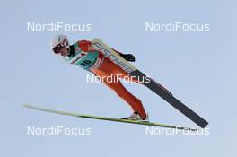 03.02.2012, Val di Fiemme, Italy (ITA): Taku Takeuchi (JPN), Fischer - FIS world cup ski jumping, qualification, Val di Fiemme (ITA). www.nordicfocus.com. © Manzoni/NordicFocus. Every downloaded picture is fee-liable.