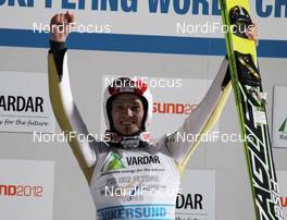 25.02.2012, Vikersund, Norway (NOR): todays winner Robert Kranjec (SLO), Fischer  - FIS world championship ski flying, individual HS225, Vikersund (NOR). www.nordicfocus.com. © Hemmersbach/NordicFocus. Every downloaded picture is fee-liable.