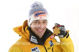 26.02.2012, Vikersund, Norway (NOR): Andreas Kofler (AUT), Fischer  - FIS world championship ski flying, medals, Vikersund (NOR). www.nordicfocus.com. © Hemmersbach/NordicFocus. Every downloaded picture is fee-liable.