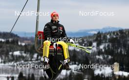 07.03.2012, Trondheim, Norway (NOR):  Richard Freitag (GER), Fischer - FIS world cup ski jumping, training HS131, Trondheim (NOR). www.nordicfocus.com. Â© Laiho/NordicFocus. Every downloaded picture is fee-liable.