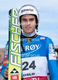 11.03.2012, Oslo, Norway (NOR):  Jernej Damjan (SLO), Fischer - FIS world cup ski jumping, individual HS134, Oslo (NOR). www.nordicfocus.com.Â© Laiho/NordicFocus. Every downloaded picture is fee-liable.