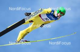 11.03.2012, Oslo, Norway (NOR): Denis Kornilov (RUS), Fischer  - FIS world cup ski jumping, individual HS134, Oslo (NOR). www.nordicfocus.com.Â© Laiho/NordicFocus. Every downloaded picture is fee-liable.