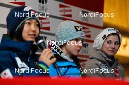 09.03.2012, Oslo, Norway (NOR):  (l-r) Sara Takanashi (JPN), Elan, Sarah Hendrickson (USA), Fluege.de and Anette Sagen (NOR), Fischer - FIS world cup ski jumping ladies, individual HS106, Oslo (NOR). www.nordicfocus.com. Â© Laiho/NordicFocus. Every downloaded picture is fee-liable.