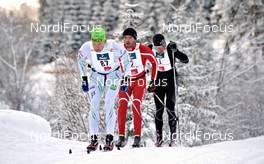 21.01.2012, Lienz, Austria (AUT): l-r: Jerry Ahrlin (SWE), Madshus, Team Xtra personell, Martin Sutter (AUT), Fischer, Skinfit, Stanislav Rezac (CZE), Swix, Madshus - Worldloppet Dolomitenlauf Classic Race, Lienz (AUT). www.nordicfocus.com. © Felgenhauer/NordicFocus. Every downloaded picture is fee-liable.