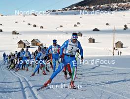 22.01.2012, Lienz, Austria (AUT): Simone Paredi (ITA), Alpina, Skitrab, KV+, leading the race - FIS Marathon Cup Dolomitenlauf, Lienz (AUT). www.nordicfocus.com. © Felgenhauer/NordicFocus. Every downloaded picture is fee-liable.