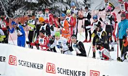 21.01.2012, Lienz, Austria (AUT): l-r: Martin Sutter (AUT), Fischer, Skinfit, Jerry Ahrlin (SWE), Madshus, Team Xtra personell, Stanislav Rezac (CZE), Swix, Madshus, in the middle of the start group - Worldloppet Dolomitenlauf Classic Race, Lienz (AUT). www.nordicfocus.com. © Felgenhauer/NordicFocus. Every downloaded picture is fee-liable.