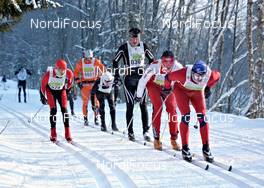 05.02.2012, Oberammergau, Germany (GER): slower racers near Graswang - FIS Marathon Cup Koenig Ludwig Lauf, Oberammergau (GER). www.nordicfocus.com. © Felgenhauer/NordicFocus. Every downloaded picture is fee-liable.