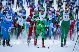 25.02.2012, Lahti, Finland (FIN):  (l-r) Sergio Bonaldi (ITA), Rossignol, KV+, Niko Naettinen (FIN), Fischer, Start, Alpina, One Way and Tuomas Tervo (FIN) - FIS Marathon Cup Finlandia Hiihto, Lahti (FIN). www.nordicfocus.com. Â© Veltheim/NordicFocus. Every downloaded picture is fee-liable.