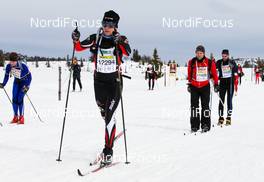 17.03.2012, Rena, Norway (NOR): Slower skier near Sjusjoen  - FIS Marathon Cup Birkebeinerrennet, Rena (NOR). www.nordicfocus.com.© Veltheim/NordicFocus. Every downloaded picture is fee-liable.