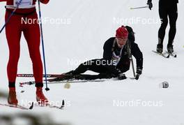 17.03.2012, Rena, Norway (NOR): a fallen skier  - FIS Marathon Cup Birkebeinerrennet, Rena (NOR). www.nordicfocus.com.© Veltheim/NordicFocus. Every downloaded picture is fee-liable.