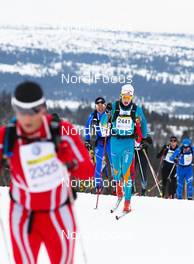 17.03.2012, Rena, Norway (NOR): a slower skier reaching the top of Midtfjellet  - FIS Marathon Cup Birkebeinerrennet, Rena (NOR). www.nordicfocus.com.© Veltheim/NordicFocus. Every downloaded picture is fee-liable.