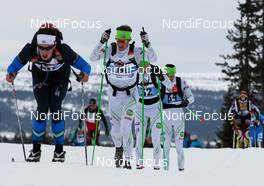 17.03.2012, Rena, Norway (NOR): Andrew Musgrave (GBR), Salomon, Swix followed by Kjetil Hagtvedt Dammen (NOR), Team X-tra Personell, Fischer, KV+, Rottefella - FIS Marathon Cup Birkebeinerrennet, Rena (NOR). www.nordicfocus.com.© Veltheim/NordicFocus. Every downloaded picture is fee-liable.
