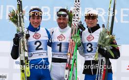 17.03.2012, Rena, Norway (NOR): (l-r) Roger Aa Djupvik (NOR), Anders Aukland (NOR), Team X-tra personell, Atomic, KV+ and Espen Harald Bjerke (NOR)  - FIS Marathon Cup Birkebeinerrennet, Rena (NOR). www.nordicfocus.com.© Laiho/NordicFocus. Every downloaded picture is fee-liable.