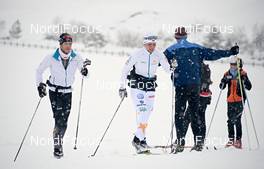 14.12.2012, Livigno, Italy (ITA): Marcus Hellner (SWE) and Charlotte Kalla (SWE) visit the race - Skimarathon La Sgambeda Classic, Livigno (ITA). www.nordicfocus.com. © Felgenhauer/NordicFocus. Every downloaded picture is fee-liable.