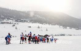 14.12.2012, Livigno, Italy (ITA): a big group passes the beautiful scenery of Livigno - Skimarathon La Sgambeda Classic, Livigno (ITA). www.nordicfocus.com. © Felgenhauer/NordicFocus. Every downloaded picture is fee-liable.