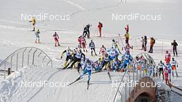 16.12.2012, Livigno, Italy (ITA): the leading group on the way to the first uphill - FIS Marathon Cup La Sgambeda, Livigno (ITA). www.nordicfocus.com. © Felgenhauer/NordicFocus. Every downloaded picture is fee-liable.