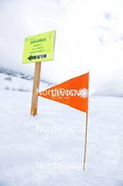 15.12.2012, Livigno, Italy (ITA): signs at Minisgambeda - Skimarathon La Sgambeda Training Day and Kids Race, Livigno (ITA). www.nordicfocus.com. © Felgenhauer/NordicFocus. Every downloaded picture is fee-liable.