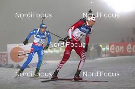 04.01.2013, Oberhof, Germany (GER): Julian Eberhard (AUT), Atomic  - IBU world cup biathlon, relay men, Oberhof (GER). www.nordicfocus.com. © Manzoni/NordicFocus. Every downloaded picture is fee-liable.