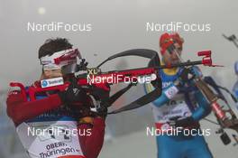 04.01.2013, Oberhof, Germany (GER): Ole Einar Bjoerndalen (NOR), Madshus, Rottefella, Odlo - IBU world cup biathlon, relay men, Oberhof (GER). www.nordicfocus.com. © Manzoni/NordicFocus. Every downloaded picture is fee-liable.
