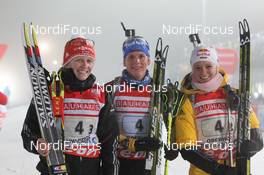 03.01.2013, Oberhof, Germany (GER): L-R: Franziska Hildebrand (GER), Salomon, Leki, adidas, Nadine Horchler (GER), Fischer, Rottefella, Alpina, Exel, OneWay, Miriam Goessner (GER), Fischer, Salomon, Swix, adidas - IBU world cup biathlon, relay women, Oberhof (GER). www.nordicfocus.com. © Manzoni/NordicFocus. Every downloaded picture is fee-liable.