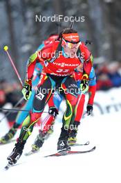 13.01.2013, Ruhpolding, Germany (GER): Michal Slesingr (CZE), Rossignol, Rottefella, Leki - IBU world cup biathlon, mass men, Ruhpolding (GER). www.nordicfocus.com. © Manzoni/NordicFocus. Every downloaded picture is fee-liable.