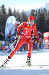19.01.2013, Antholz, Italy (ITA): Chaoqing Song (CHN), Fischer, Salomon, Swix, adidas - IBU world cup biathlon, pursuit women, Antholz (ITA). www.nordicfocus.com. © Manzoni/NordicFocus. Every downloaded picture is fee-liable.