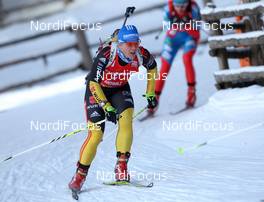 19.01.2013, Antholz, Italy (ITA): Nadine Horchler (GER), Fischer, Rottefella, Alpina, Exel, OneWay - IBU world cup biathlon, pursuit women, Antholz (ITA). www.nordicfocus.com. © Manzoni/NordicFocus. Every downloaded picture is fee-liable.