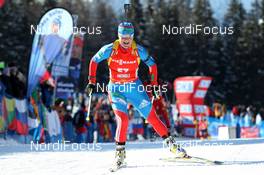19.01.2013, Antholz, Italy (ITA): Ekaterina Yurlova (RUS), Fischer, Rottefella, OneWay - IBU world cup biathlon, pursuit women, Antholz (ITA). www.nordicfocus.com. © Manzoni/NordicFocus. Every downloaded picture is fee-liable.