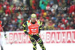 20.01.2013, Antholz, Italy (ITA): Simon Fourcade (FRA), Fischer, Rottefella, Rossignol, Swix - IBU world cup biathlon, relay men, Antholz (ITA). www.nordicfocus.com. © Manzoni/NordicFocus. Every downloaded picture is fee-liable.