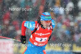 20.01.2013, Antholz, Italy (ITA): Anton Shipulin (RUS), Fischer, Rottefella, adidas - IBU world cup biathlon, relay men, Antholz (ITA). www.nordicfocus.com. © Manzoni/NordicFocus. Every downloaded picture is fee-liable.