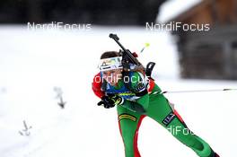 20.01.2013, Antholz, Italy (ITA): Nastassia Dubarezava (BLR), Fischer, Rottefella, OneWay - IBU world cup biathlon, relay women, Antholz (ITA). www.nordicfocus.com. © Manzoni/NordicFocus. Every downloaded picture is fee-liable.
