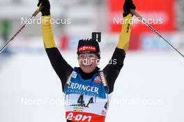 20.01.2013, Antholz, Italy (ITA): Andrea Henkel (GER), Fischer, Rottefella, Swix, adidas, Toko - IBU world cup biathlon, relay women, Antholz (ITA). www.nordicfocus.com. © Manzoni/NordicFocus. Every downloaded picture is fee-liable.