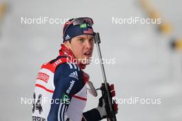 18.01.2013, Antholz, Italy (ITA): Leif Nordgren (USA), Fischer, Rottefella, Alpina, OneWay, adidas - IBU world cup biathlon, sprint men, Antholz (ITA). www.nordicfocus.com. © Manzoni/NordicFocus. Every downloaded picture is fee-liable.