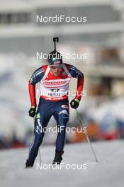 18.01.2013, Antholz, Italy (ITA): Tim Burke (USA), Rossignol, Rottefella, OneWay, adidas - IBU world cup biathlon, sprint men, Antholz (ITA). www.nordicfocus.com. © Manzoni/NordicFocus. Every downloaded picture is fee-liable.