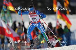 18.01.2013, Antholz, Italy (ITA): Pietro Dutto (ITA), Rossignol, Rottefella - IBU world cup biathlon, sprint men, Antholz (ITA). www.nordicfocus.com. © Manzoni/NordicFocus. Every downloaded picture is fee-liable.