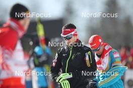 18.01.2013, Antholz, Italy (ITA): Jakov Fak (SLO), Fischer, Rottefella, Alpina, Swix - IBU world cup biathlon, sprint men, Antholz (ITA). www.nordicfocus.com. © Manzoni/NordicFocus. Every downloaded picture is fee-liable.